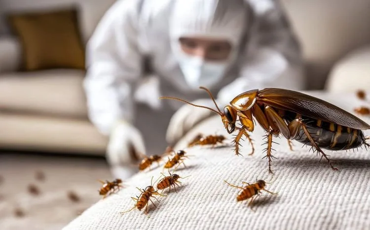 Pest-control treatment illustration